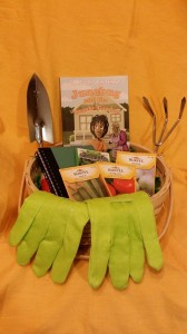 The winner of the scavenger hunt got to take home this "gumbo garden basket" as a prize.